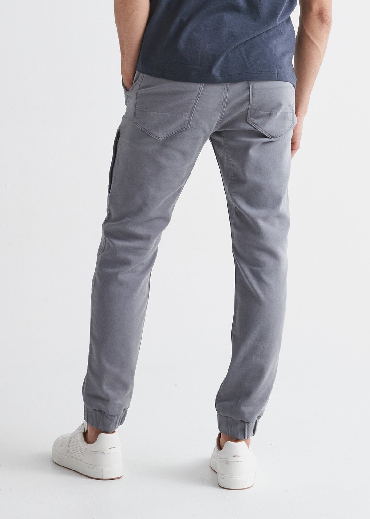 Charcoal Grey Joggers With Pockets, Drawstring Athleisure Wear