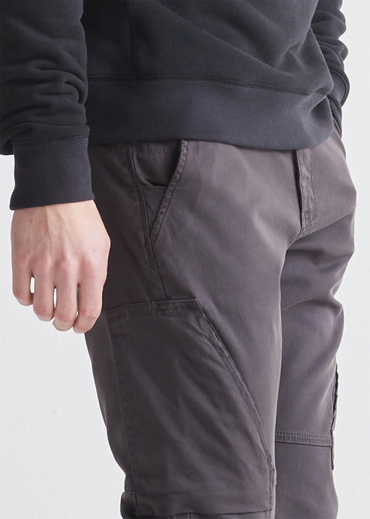 mens grey athletic waterproof pant side detail
