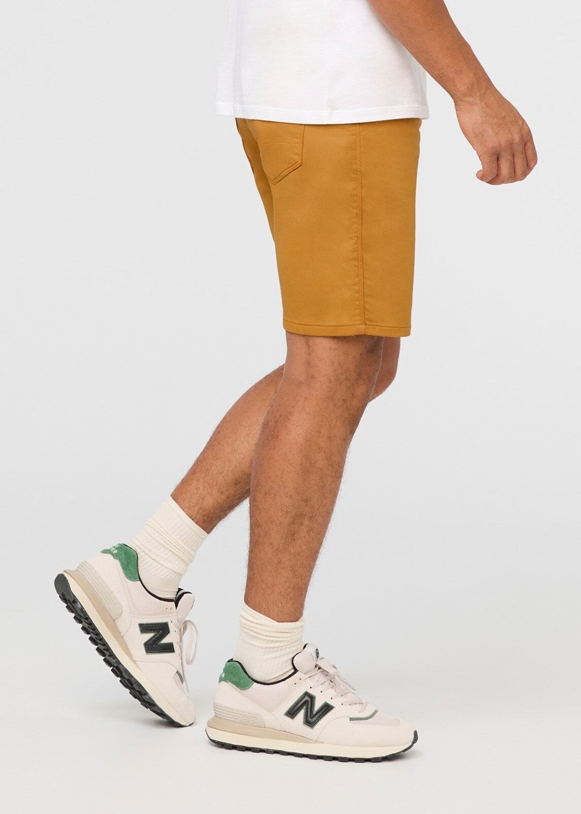 mens orange relaxed fit performance short side