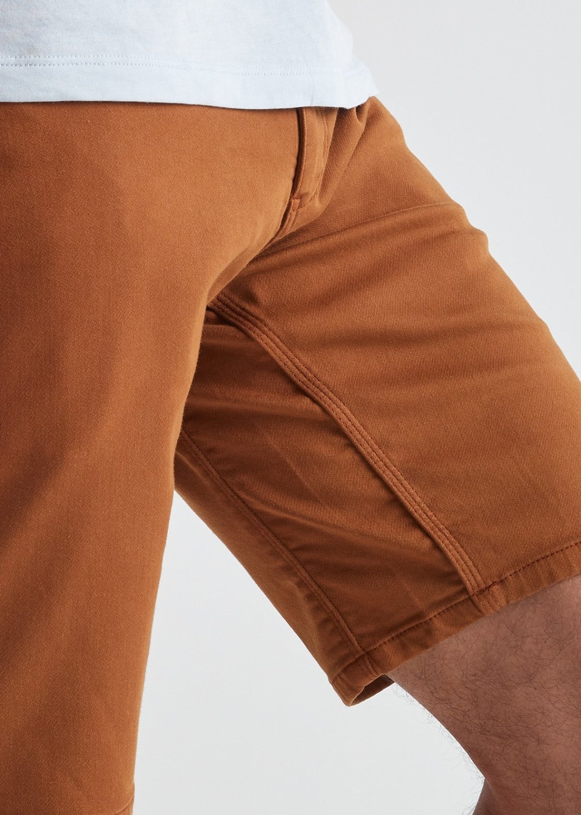 mens burnt orange slim fit performance short gusset detail
