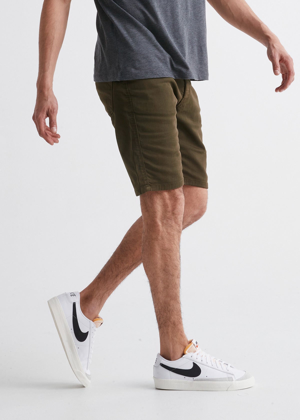 Men’s Army Green Slim Fit Performance Short