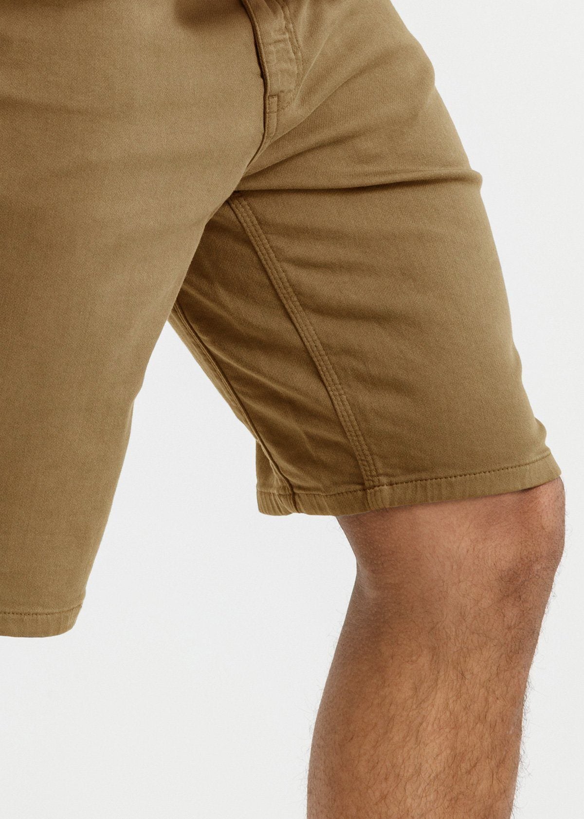 men's mustard relaxed fit performance short side detail