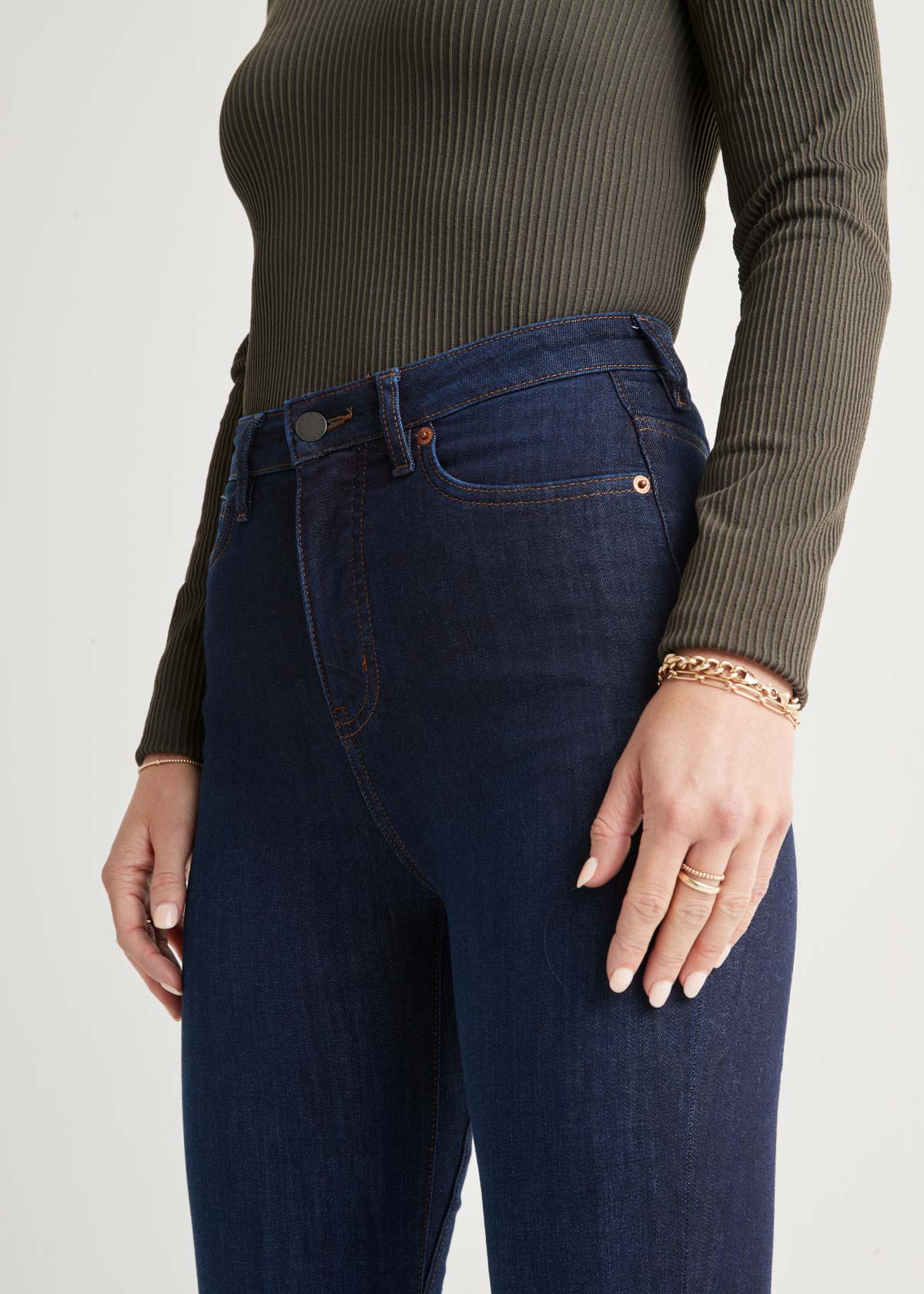 High rise stretch jeans hotsell