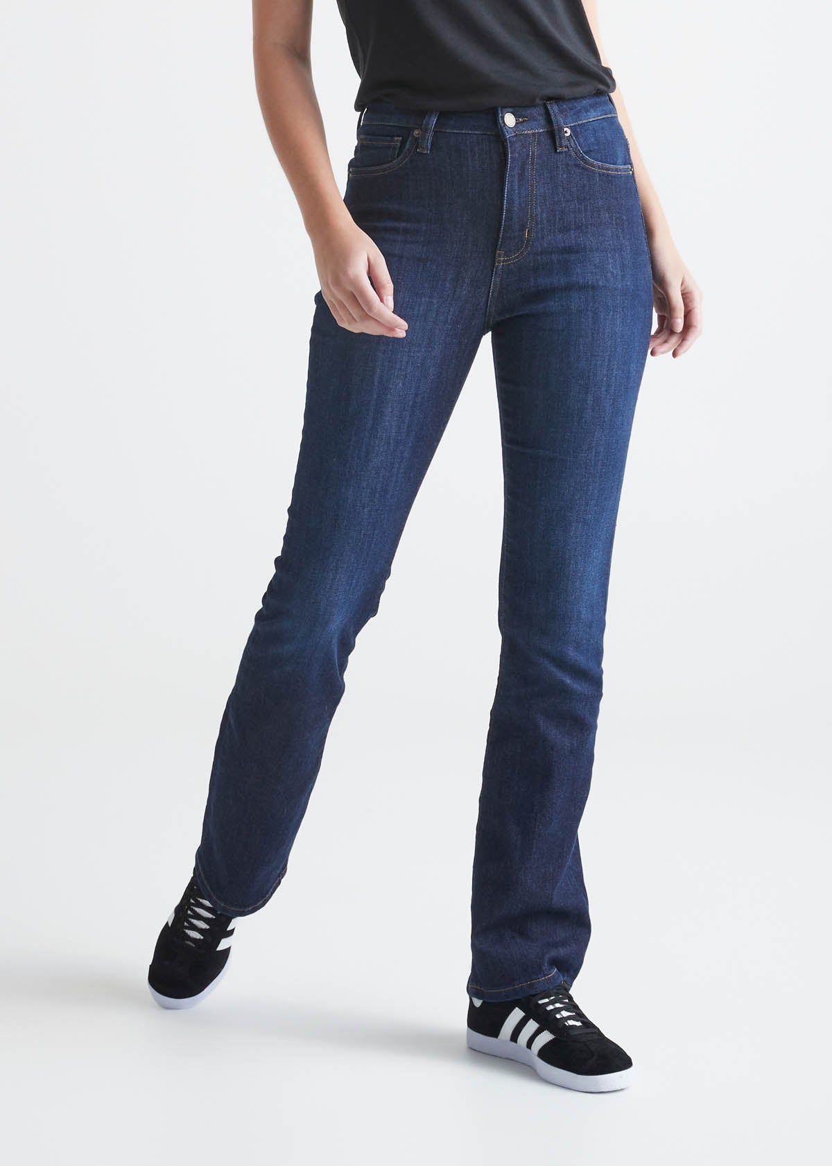 Washed Mid-Rise Jeans