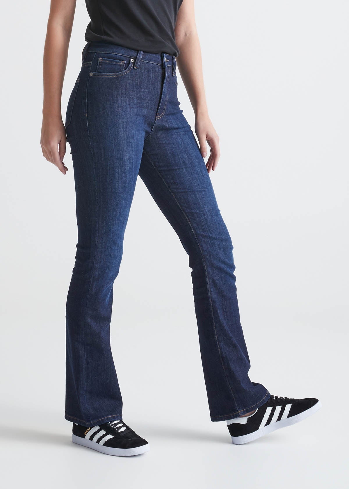 next womens dark blue lift slim & shape bootcut jeans high rise size 8/20  £45!! (#295631226521)