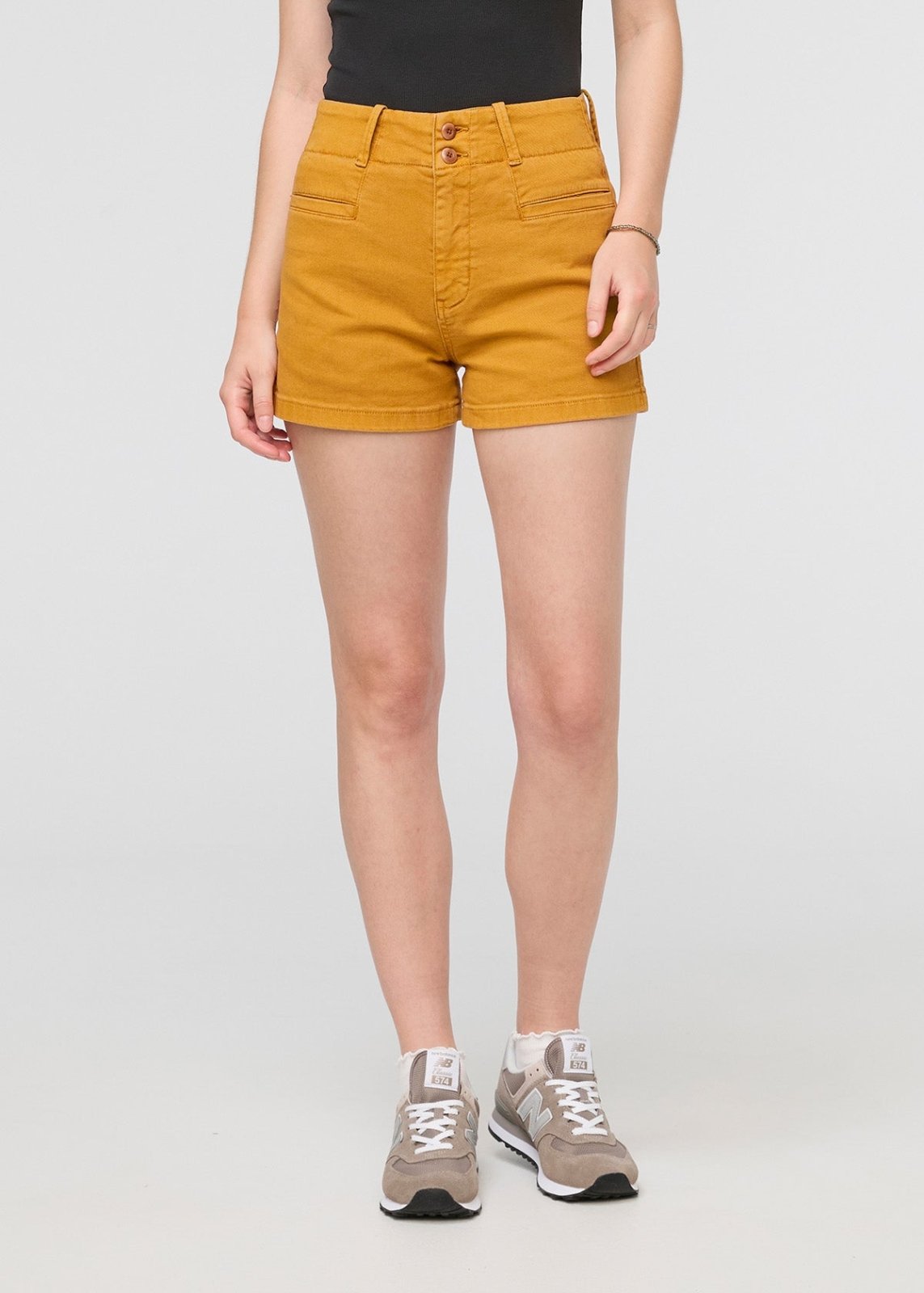womens cider high rise a-line shorts front
