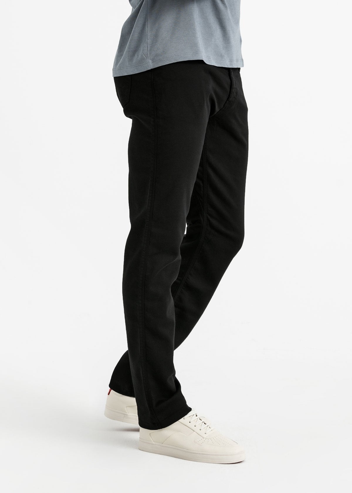 man wearing a black Relaxed Fit Sweatpant side